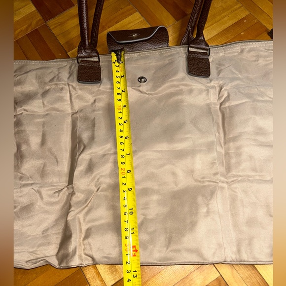 FOLDABLE overnight tote shoulder tan Bag - Picture 8 of 8